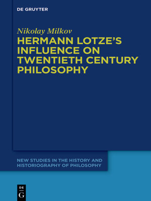 cover image of Hermann Lotze's Influence on Twentieth Century Philosophy